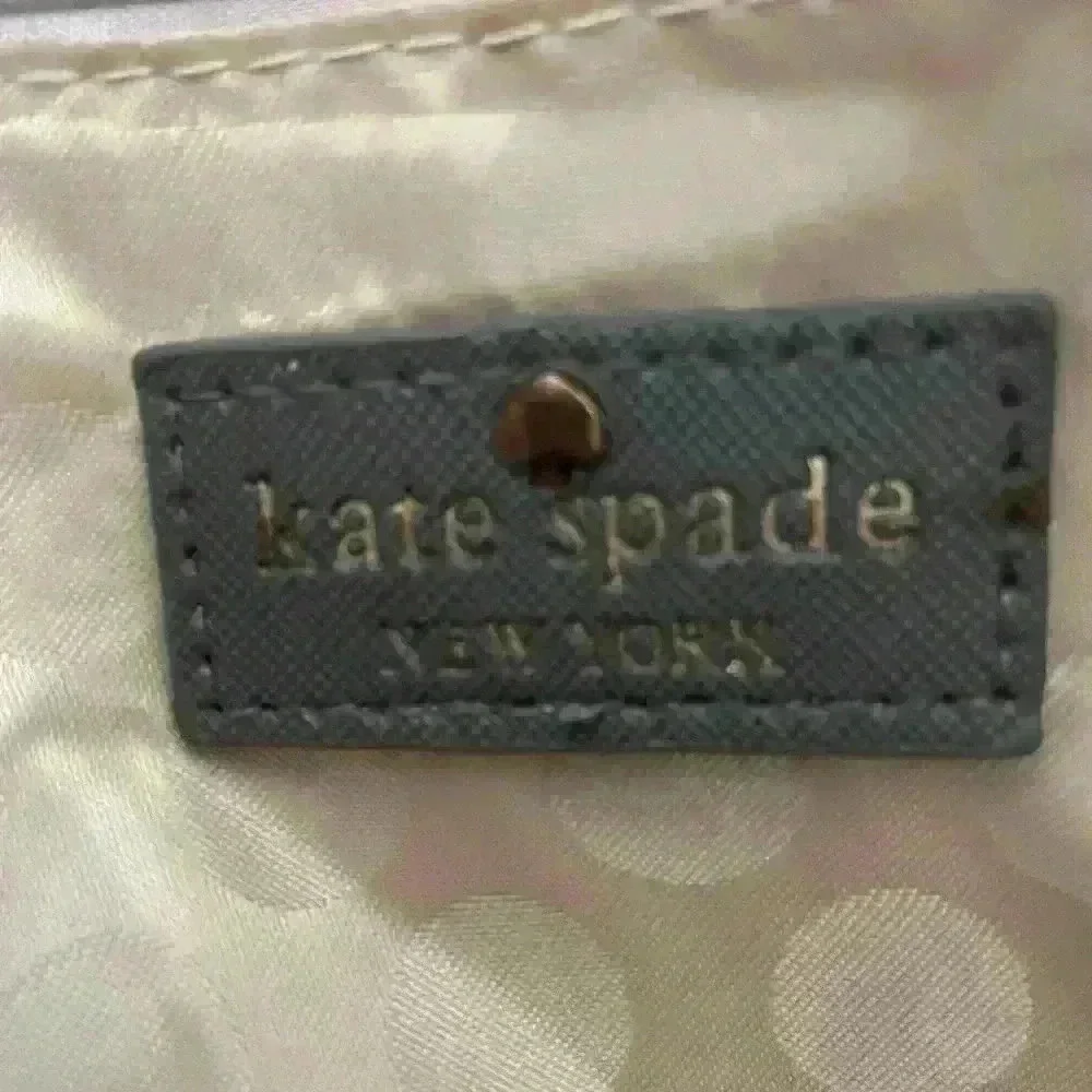 Kate Spade Greta Court Penny Saffiano gray/silver glitter tote bag